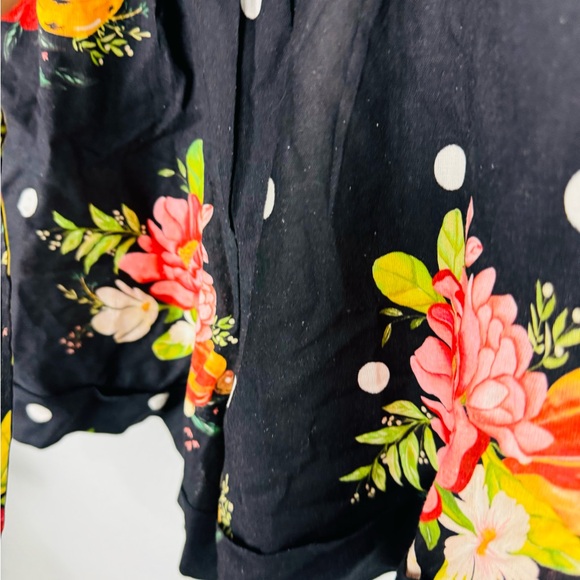 NWT Farm Rio New Nanaju Floral Black Shorts Extra Small Small Linen Blend - Picture 5 of 8